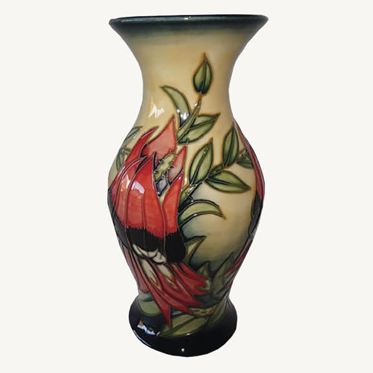 Moorcroft Sturt Pea vase