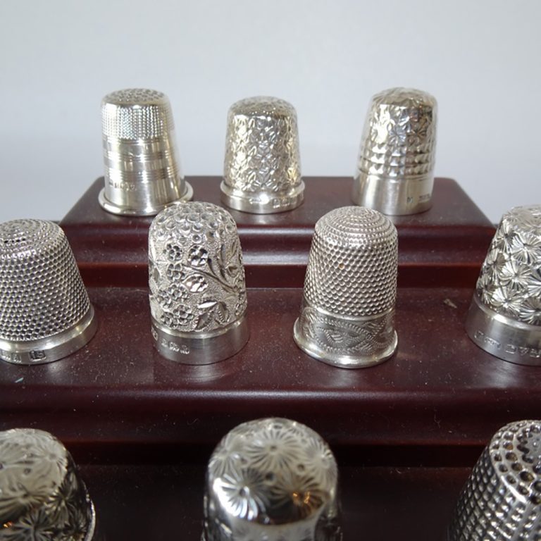 Set of 12 antique thimbles