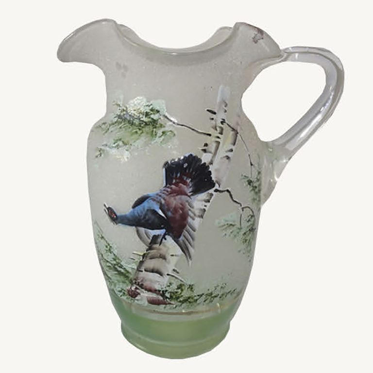Victorian hand-blown glass pitcher
