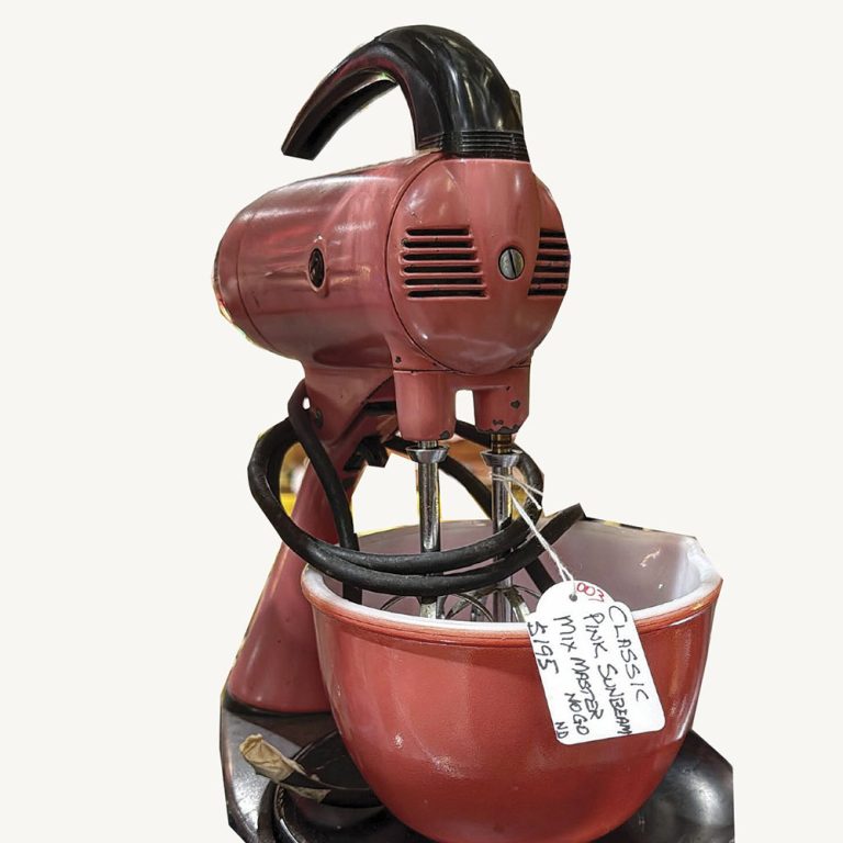 Classic vintage pink Sunbeam Mixmaster.