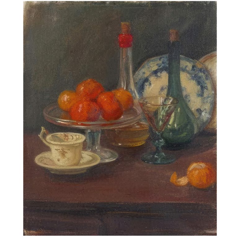 Still life with mandarins c. 1908
oil on canvas
56 x 46 cm