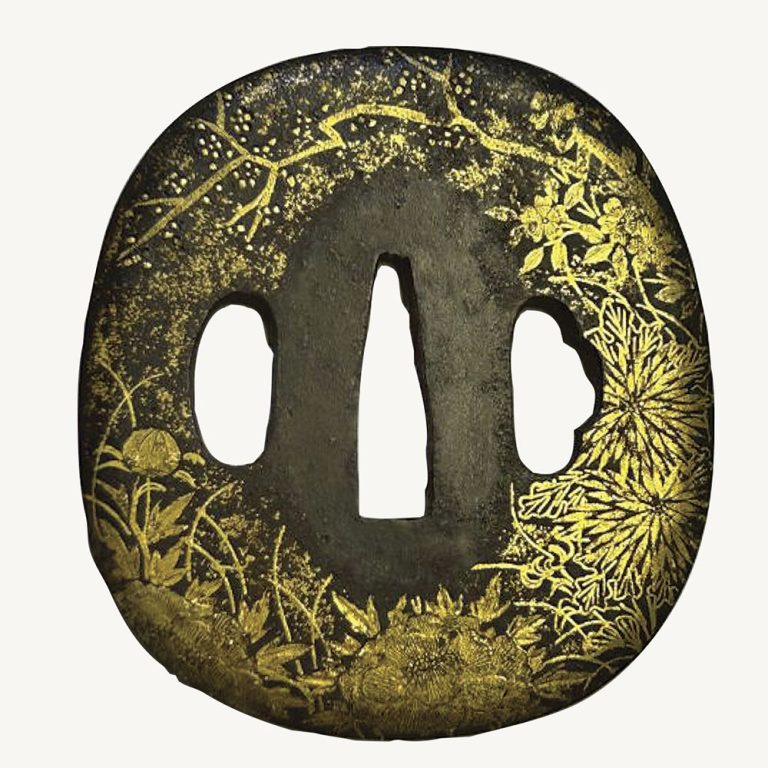 Antique Japanese Wakizashi tsuba