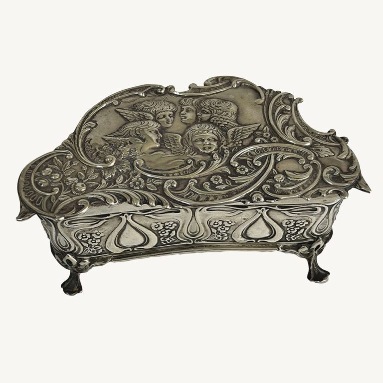Sterling silver jewellery box