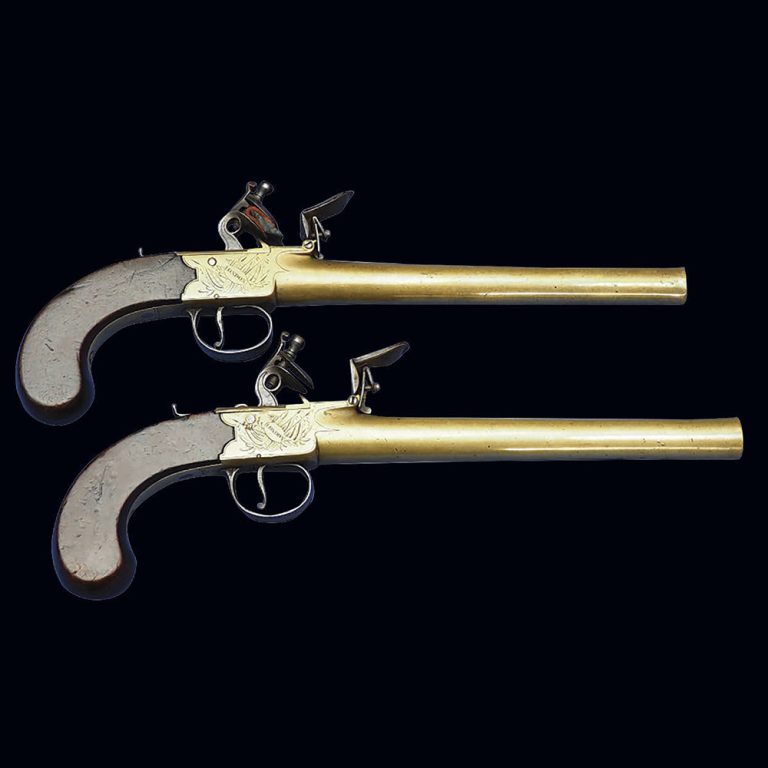 Pair of impressive flintlock pistols c.1780