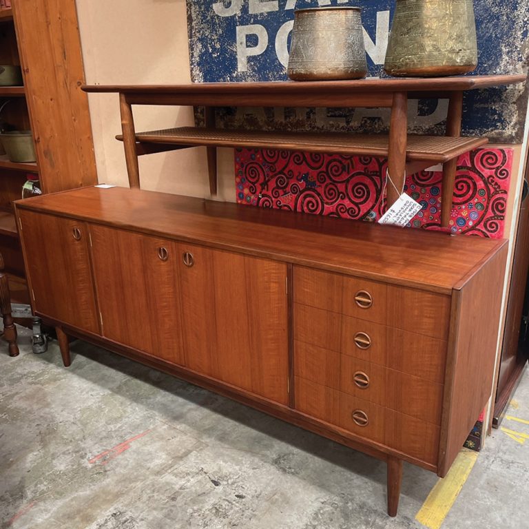 Teak veneer Parker sideboard