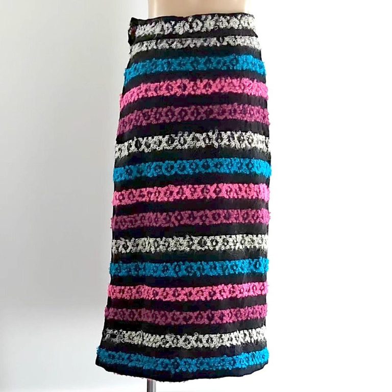 Upcycled vintage 1970s wool maxi skirt