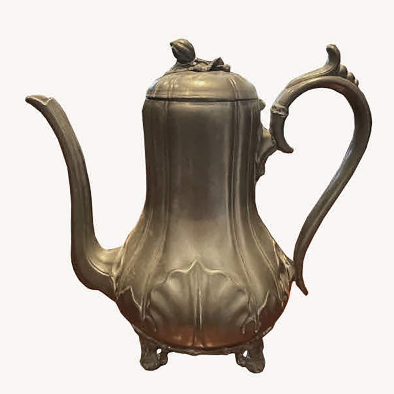 19th century pewter coffee pot